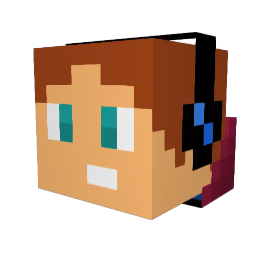 Stuffcraft03 Minecraft avatar head, 3D render