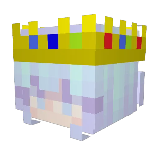 StuffedD0LL Minecraft avatar head, 3D render