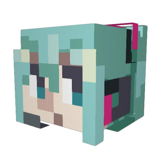 Stuffsster Minecraft avatar head, 3D render