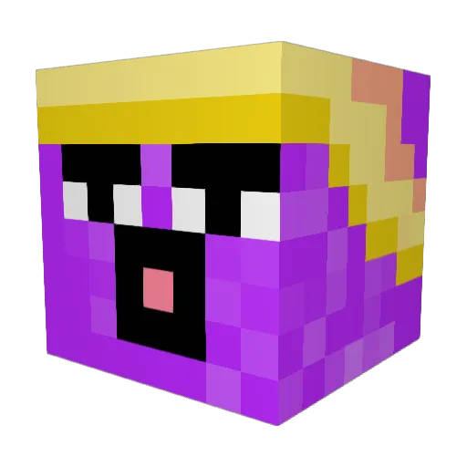 Stuhun Minecraft avatar head, 3D render