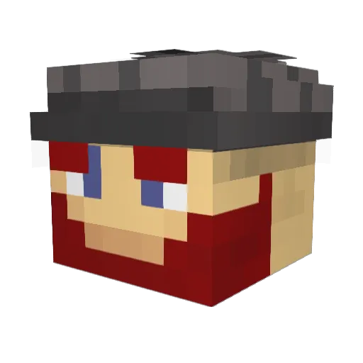 Stuibui Minecraft avatar head, 3D render