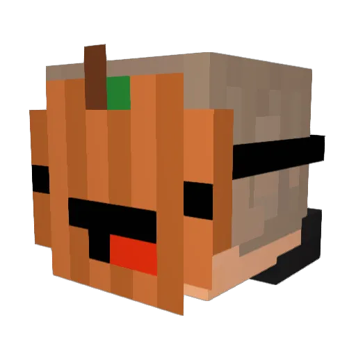 Stujan Minecraft avatar head, 3D render