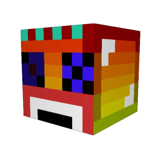 Stumbyy Minecraft avatar head, 3D render
