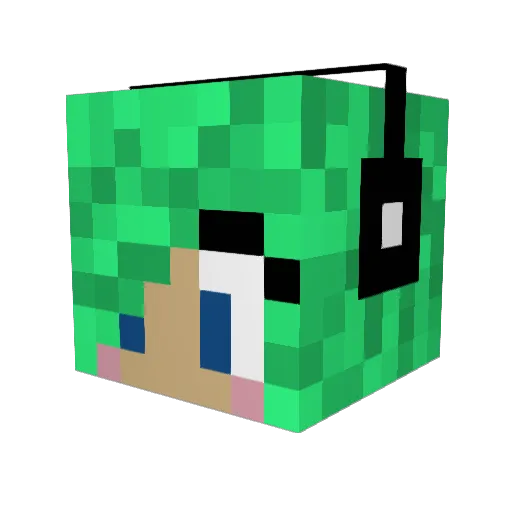 Stummelchen Minecraft avatar head, 3D render