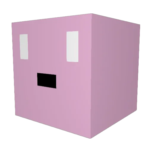 Stump26 Minecraft avatar head, 3D render