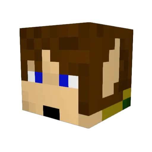 Stumples520 Minecraft avatar head, 3D render