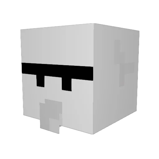 Stunchi Minecraft avatar head, 3D render