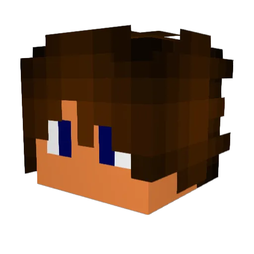 Stundzz Minecraft avatar head, 3D render