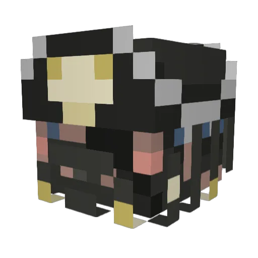 Stunkel Minecraft avatar head, 3D render