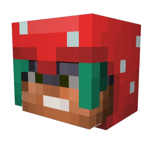Stunningtractor Minecraft avatar head, 3D render