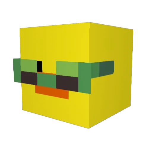 Stunrayn Minecraft avatar head, 3D render