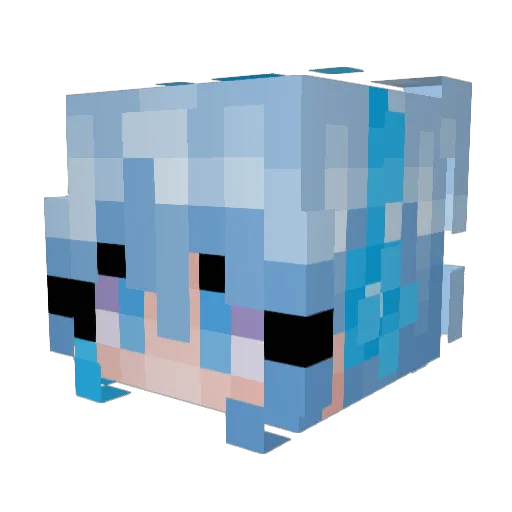 Stup1dBaka Minecraft avatar head, 3D render