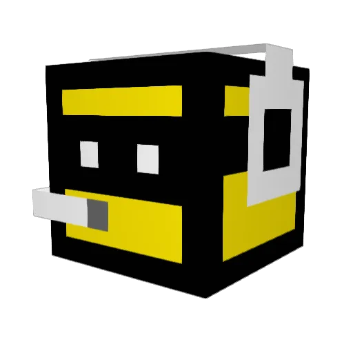 Stupando Minecraft avatar head, 3D render
