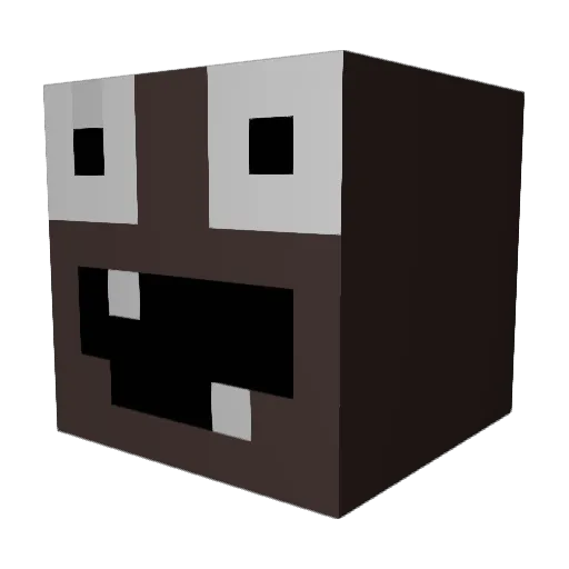 Stupcati Minecraft avatar head, 3D render