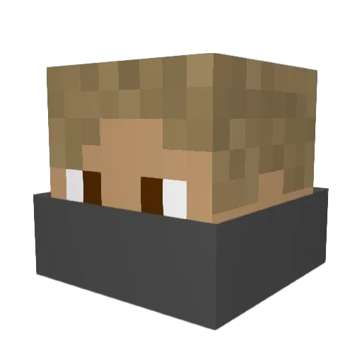 StupidFloTV Minecraft avatar head, 3D render