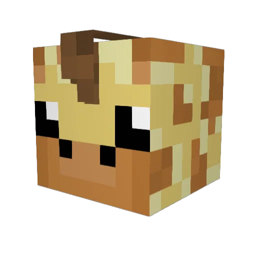 StupidGiraffe1 Minecraft avatar head, 3D render