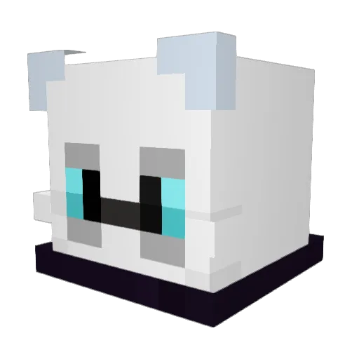 StupidKittiCat Minecraft avatar head, 3D render