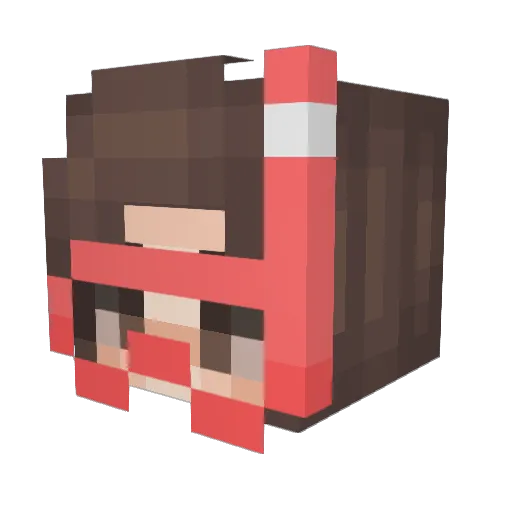 StupidLesbian Minecraft avatar head, 3D render