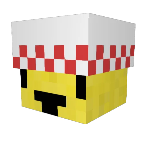 StupidNoodle Minecraft avatar head, 3D render