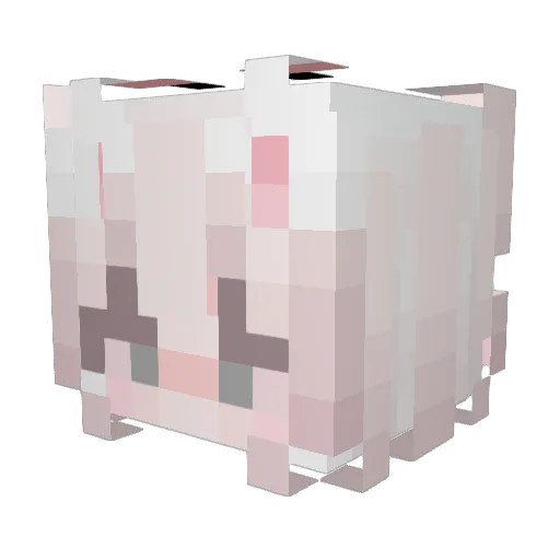 StupidPing Minecraft avatar head, 3D render