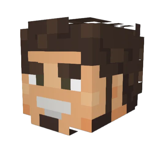 StupidSock Minecraft avatar head, 3D render