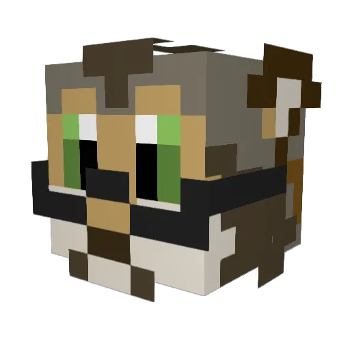 Stupid_Rat_Man Minecraft avatar head, 3D render