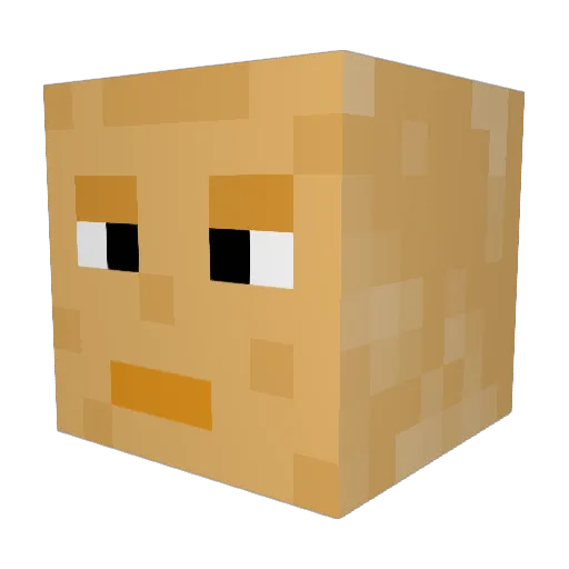 Stupifyy Minecraft avatar head, 3D render