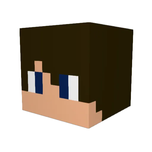 StuppsHD Minecraft avatar head, 3D render