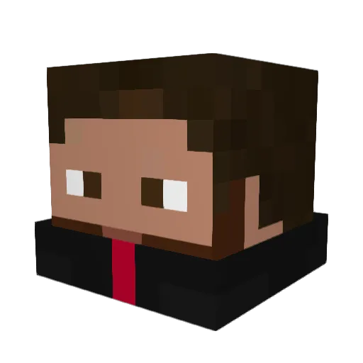 Stupsmash Minecraft avatar head, 3D render