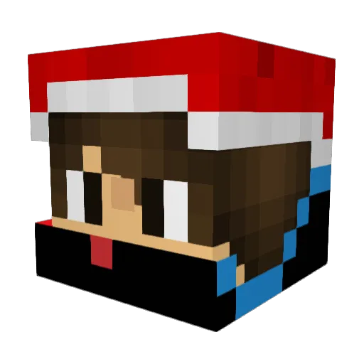 Sturadxe Minecraft avatar head, 3D render