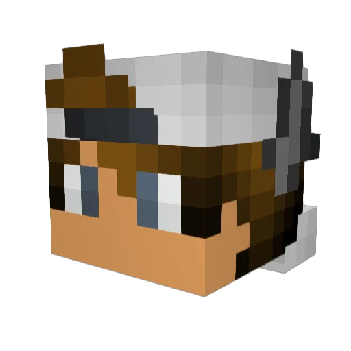 StureMan69 Minecraft avatar head, 3D render