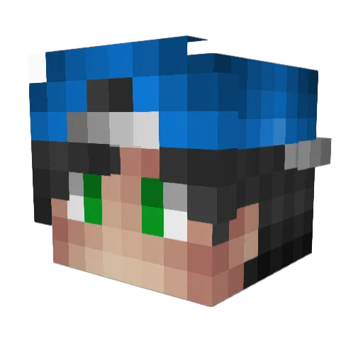 Sturgus Minecraft avatar head, 3D render