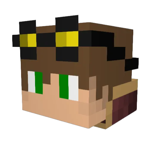 Sturmbaer Minecraft avatar head, 3D render