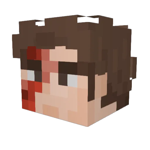 Sturmo44 Minecraft avatar head, 3D render