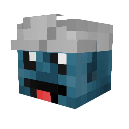 Sturmschlumpf Minecraft avatar head, 3D render
