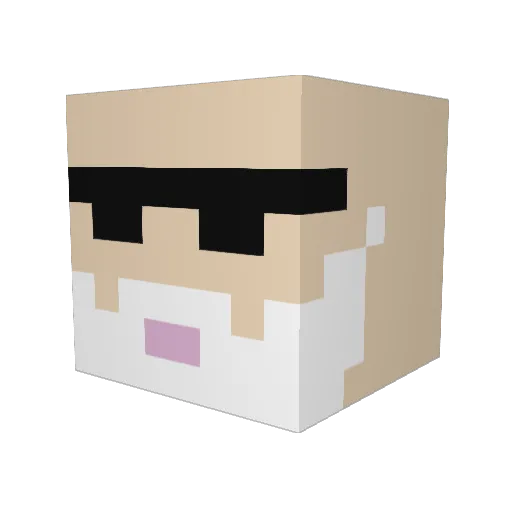 Sturrie Minecraft avatar head, 3D render