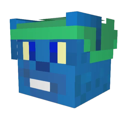 Stuser Minecraft avatar head, 3D render