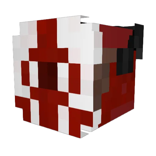 Stusha Minecraft avatar head, 3D render