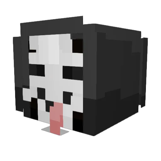 Stussycat Minecraft avatar head, 3D render