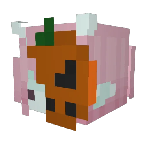 Stuuby Minecraft avatar head, 3D render