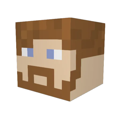 Stuuvr Minecraft avatar head, 3D render