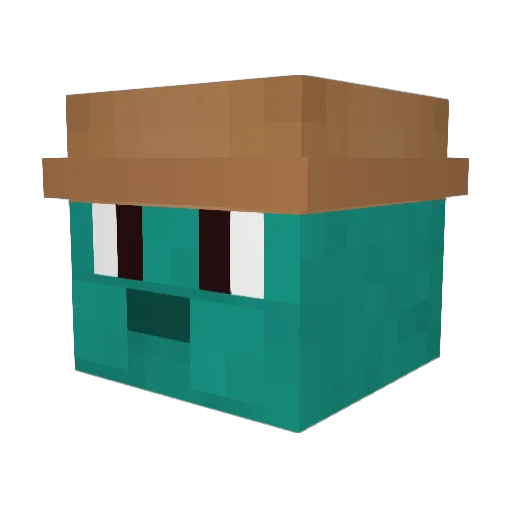 Stuv404 Minecraft avatar head, 3D render