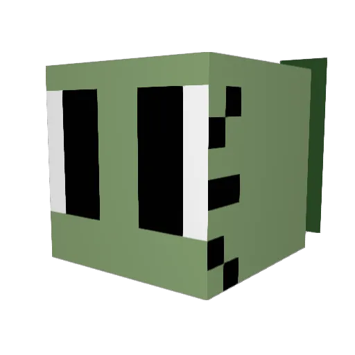 Stuzzlei Minecraft avatar head, 3D render