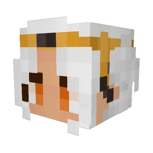 Stwingbean Minecraft avatar head, 3D render