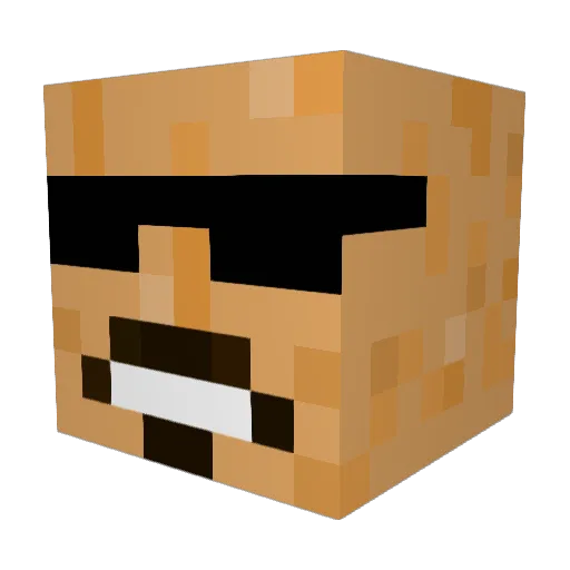 Stxrch Minecraft avatar head, 3D render