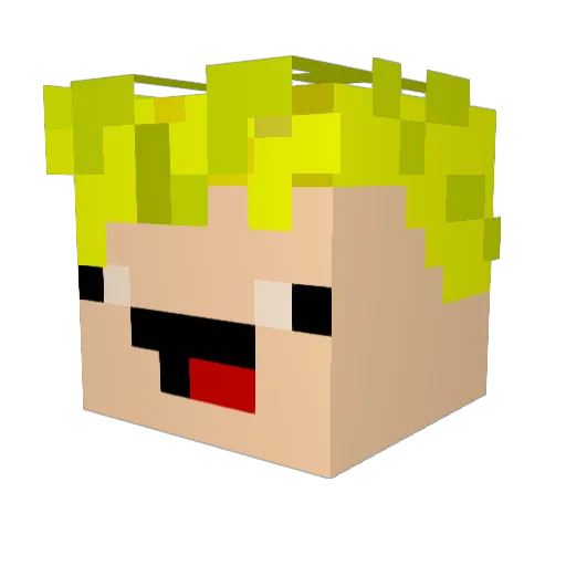 Stxzzz Minecraft avatar head, 3D render