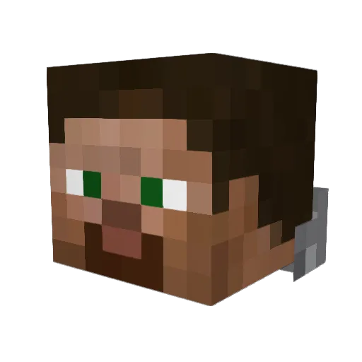 Styggasteve Minecraft avatar head, 3D render
