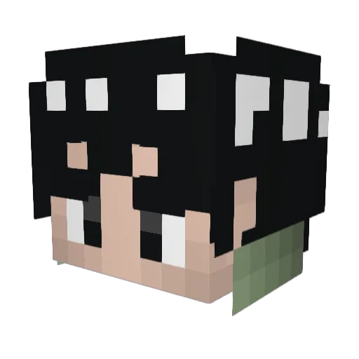 Style_H Minecraft avatar head, 3D render