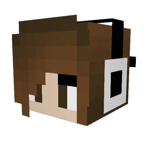 StyleyBeef Minecraft avatar head, 3D render