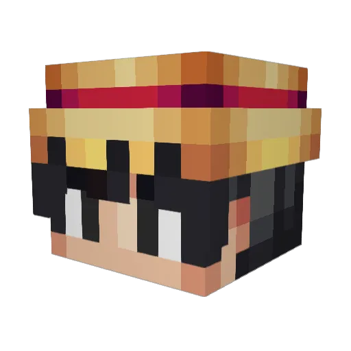 Stylien Minecraft avatar head, 3D render